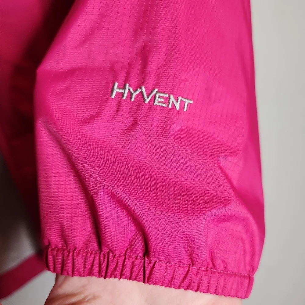 The North Face Hyvent Pink Windbreaker Lightweight Jacket Kid Size 10/12 M Nylon